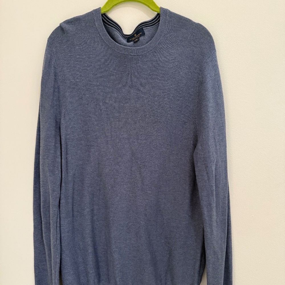 Men’s Brooks Brothers Crewneck Sweater, Blue, Size Medium